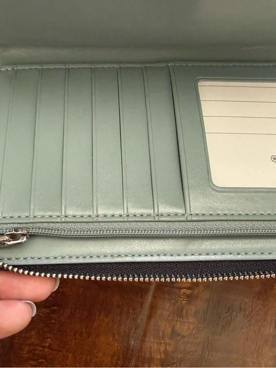 Coach Black Leather Wristlet Wallet with Party Owl Print - Picture 8 of 12